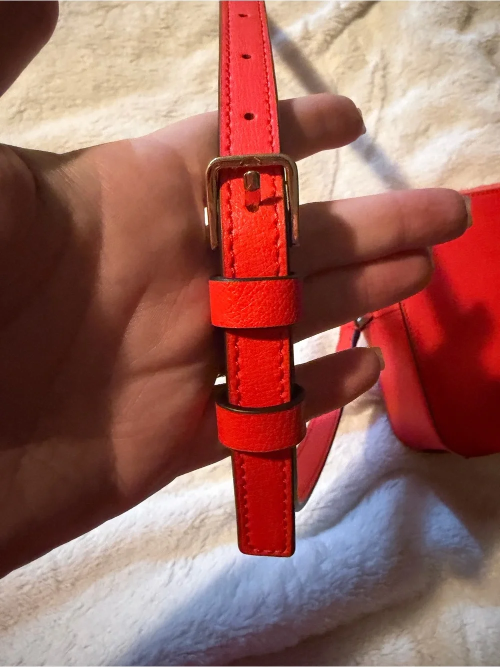 kate spade red leather crossbody camera bag